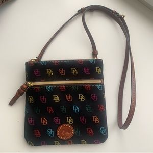 Dooney & Bourke cross body monogram purse double zip